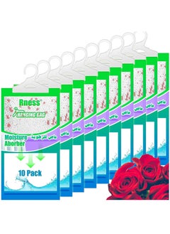 Buy Rness Moisture Absorber Hanging Bag, Hanging Closet Dehumidifier Packages, Moisture Removers, 10 Pack, Rose in UAE