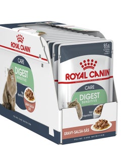 اشتري royal canin digest sensitive gravy (WET FOOD - Pouches) 12 x 85g box في الامارات