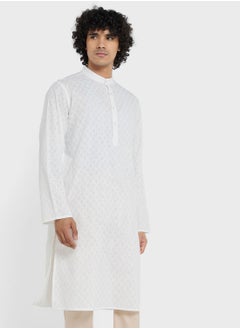 اشتري Textured Long Kurta في الامارات