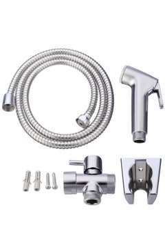 اشتري Stainless Steel Bidet Sprayer for Toilet, Handheld Diaper Sprayer, Bathroom Jet Kit Spray with Hose, Great Water Pressure for Bathing Pets, Feminine Hygiene,150cm Hose في السعودية