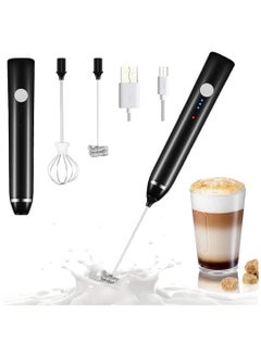 Buy Rechargeable USB Electric Milk Frother, USB-Rechargeable Drink-Mixer With 2 Stainless Whisks, Frother For Cappuccinos, Hot Chocolate, Milkshakes, Egg Mix in Egypt