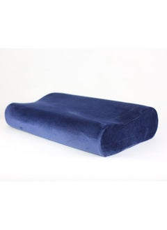 Buy Max Comfort Memory Foam USA Neck Pain Prevention Pillow (60 * 30 * 11, Dark Blue) in Egypt