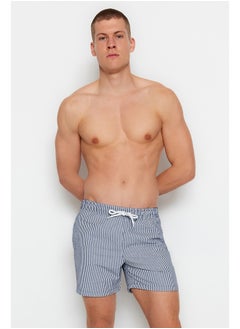 Buy Navy Blue Men's Striped Sea Shorts in Egypt