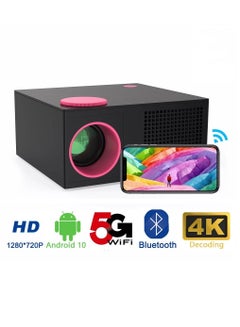 Buy WiFi Bluetooth Projector Native 720P Mini Portable Projector 100" Screen  and 3W Speaker Movie Projector for Outdoor iOS Android in Saudi Arabia