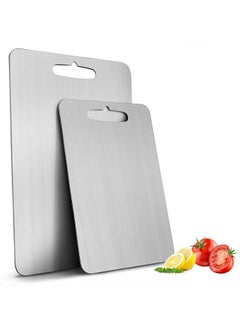 اشتري Cutting Board Chopping Board Cutting Block Mincing Mat Thick Stainless Steel Heavy Duty Non-Slip في السعودية