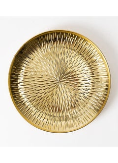 Buy Petal Charger Plate, Gold - 33 cm in UAE