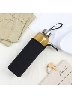 اشتري Danube Essential Borosilicate Glass Sport Bottle with grey cloth Portable And Leak Resistant Bottle Ideal For School Home Office Travel Sport Gym Etc 600ml 6.3 x 6.3 x 23.5 Hcm في الامارات