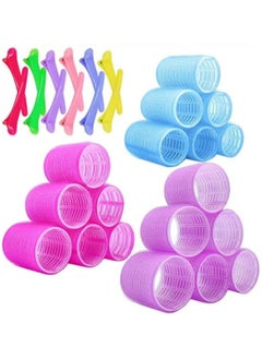 Buy 30-Piece Self Grip Hair Roller With Clip Set Multicolour in UAE