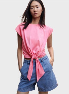 Buy Knot Detail T-Shirt in Saudi Arabia