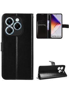 Buy Leather Protective Phone Case for Infinix Note40X 5G Black in Saudi Arabia