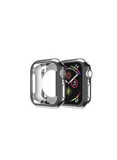 Buy Flexible Polyurethane Silicone Protective Case Cover for Apple iWatch 44mm Series 4/5/6 Black in Egypt