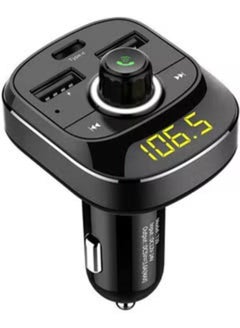 Buy Fm Transmitter For Car, Bluetooth 5.0 Car Radio Audio Adapter With Qc3.0 Quick Charge, Pd Charge Port, Usb Drive, Tf Card, Mp3 Player, Support Hands-Free Calling in UAE