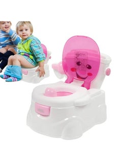 اشتري Smiley Baby Potty Training Seat with Lid for Kids Potty Trainer with Detachable Potty Bowl في السعودية