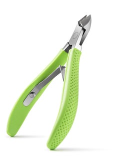 اشتري 2 Set Cuticle Trimmer, Non-slip Silicone Handle Cuticle Clipper, Professional Nail Cuticle Trimmer Tools, Full Jaw Cuticle Cutter for Nails (Green) في السعودية