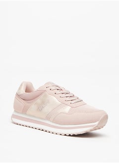 Buy Women's Textured Lace-Up Sneakers in UAE