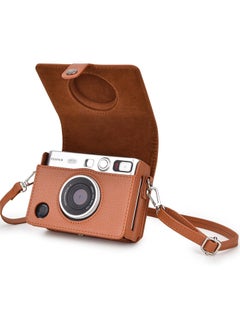 Buy Mini EVO Case - Vintage PU Leather Protective Case for Fuji Instax Mini EVO Instant Camera - Removable Case with Adjustable Shoulder Strap Battery Charging Port in UAE