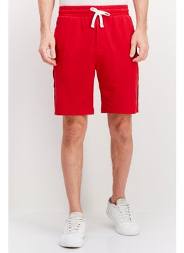 اشتري Men Plain Basic Shorts, Red/White في الامارات