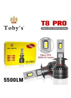 Buy TBS DESIGN T8 PRO 9005 LED Headlight Bulbs 110Watts 11000 Lumens Extremely Bright 5500K Upgraded CSP Chips Conversion Kit Halogen Replacement IP65 Waterproof, Pack of 2 in UAE