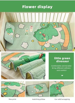 Buy 3 Pcs Kids Baby Latex Sleeping Mat for Crib Mattress With Pillow and a Toddlers Cribs Mosquito Net Foldable Tent, Children's Breathable Bed Pad in UAE