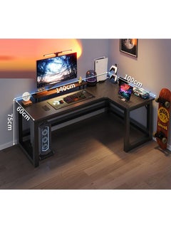 Buy L Shape Gaming and Computer Table for Home Office Workstation 140X100 cm (Right Corner) in UAE