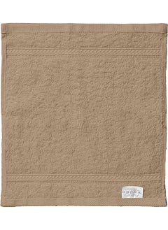 Buy Princess Terry 100% Cotton 480 Gsm Face Towel, Super Soft Quick Dry Highly Absorbent Dobby Border Ring Spun, Size: 30 X 30Cm, Beige in Saudi Arabia