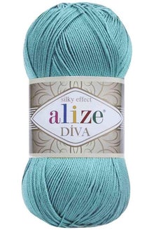 اشتري Alize Diva Hand Knitting Yarn Collections No 376 (Cyan) في الامارات