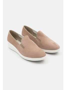 اشتري Women Slip On Casual Shoes, Taupe في الامارات