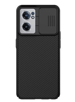 اشتري OnePlus Nord CE 2 5G Case with Slide Camera Cover and Lens Protector Anti Fingerprint Protective Phone Cover Hard PC  Black في الامارات