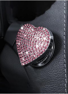 Buy Car Engine Start Button Cover, Heart Shape Diamond Push Start Button Sticker, Sparkly Rhinestone Ignition Button Decal, Interior Decor Car Accessories for Women Girls in Saudi Arabia