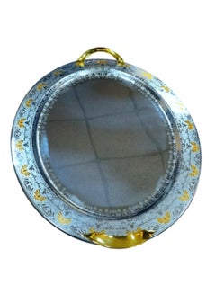 Buy 3 piece golden stainless steel oval trays set in Saudi Arabia