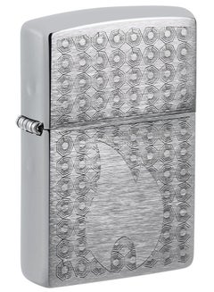 Buy Zippo AE179265 200 Flame Brushed Chrome Windproof Lighter in UAE