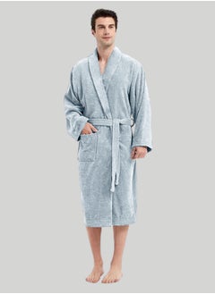 اشتري Pure Egyptian Cotton Bathrobe, Multi-Size, with Side Pockets and Drawstring في السعودية