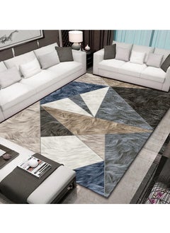 اشتري Non Slip Modern Large Area Rug Floor Carpet Made With High Quality Crystal Velvet With Light Luxury Material For Indoor Living Room Dining Room Bedroom With Beautiful Print (Size 140×200CM) في الامارات