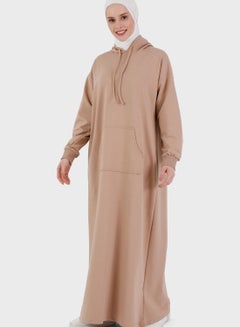 Buy Pocket Detail Hooded Dress in UAE
