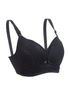 Buy Full Cup Maternity & Nursing Bra - Breathable Seamless Fabric- Soft Cup Bra (M, Black) in UAE