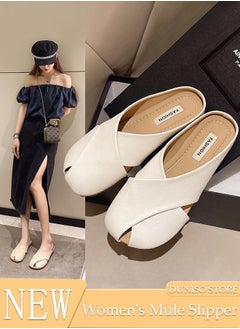 Buy Mule Slippers for Women Slingback Flat Pointed Mules Closed Toe Sandals Comfortable Women Slippers Backless Slip On Loafer Shoes in Saudi Arabia