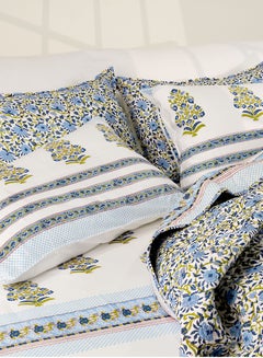 Buy 6pcs 100% Organic Cotton Quilt Set Art of Kolkata Suitable for Queen , King and Super King Size Bed in UAE