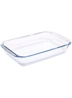 Buy Heat Resistant Glass Oven Trays | Clear Glass Baking Tray Set | Oven & Microwave Safe | Versatile Oven Tray | Glass Roasting Dishes in Saudi Arabia