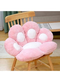 Buy Multiuse Plush Cat Paw Design Chair Cushion Pink/White 80x70cm in UAE