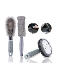 Buy Car Wheel Cleaning Brush Kit, Wheel Brush for Car Alloy Wheel and Tyre Brush Cleaning, Rim Cleaner for Your Car, Motorcycle or Bicycle Tire Brush Washing Tool in UAE