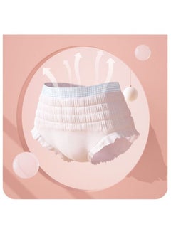 Buy Purcotton panty-type sanitary panty 100% cotton surface ultra-thin towel body comfortable cotton feeling, soft and breathable S-M 390mm/piece Waist 60-100cm M-L in UAE