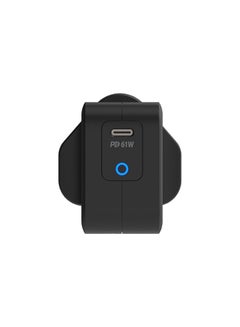 Buy Wall Charger Ultra-Compact 61W PD GaN Charge Fast Charging, Safe and Secure - Black in UAE