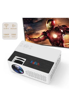 Buy Portable Projector 5000 Lumen 1080P Full HD Supported Compatible With Bluetooth WiFi TV Stick Smartphone HDMI USB AV in Saudi Arabia