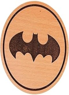 Buy Laser Crafts Batman Logo Laser Engraved 3.5" Diameter Wooden Coaster in Egypt