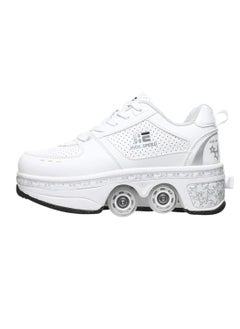 Buy Roller Skating Women, Quad Roller Skating Kids, Wheeled Shoes for Girls, Unisex Shoes with Wheels, Roller Shoes Adult, Sports Outdoor Technical Skateboard Shoes, Walking Shoes in Saudi Arabia