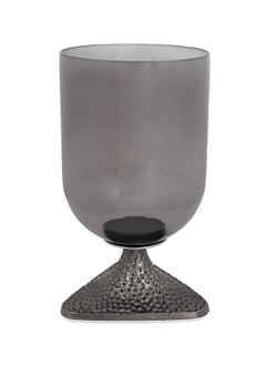 Buy Waltz Candle Holder, Black - 15x26.5 cm in UAE