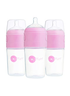 Buy Anti-Colic Formula Making, Mixing, Dispenser Baby Feeding Bottles, 3-Pack With 2 Nipples- 9 oz Pink in Saudi Arabia