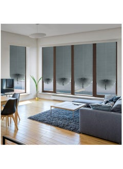 اشتري Cordless Blackout Temporary Window Blinds Light Filtering Pleated Fabric Shade Room Darkening Shades for Living Room Bathroom Kitchen Office Grey في السعودية