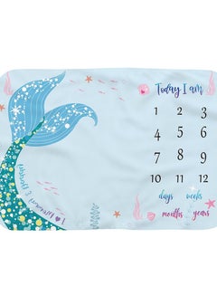 اشتري Baby Monthly Milestone Blanket - Baby Photo Blanket for Newborn Baby Shower, Monthly Blanket for Baby Pictures في الامارات