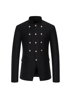 Buy Mens Vintage Slim Fit Suit Jacket Casual Wedding Black in Saudi Arabia